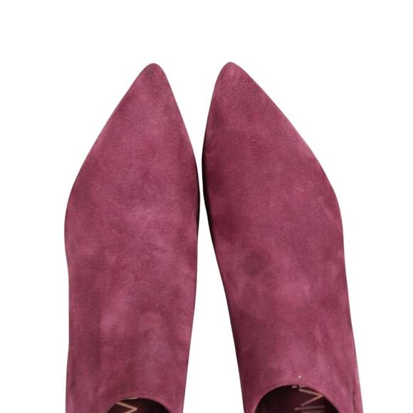 Calvin Klein Shoes Womens 9 Pump Booties Pointed Toe Suede Career Fashion Purple - Picture 11 of 16